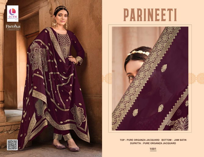 Parineeti By Lctm Leela Organza Jacquard Salwar Kameez Wholesalers In Delhi
